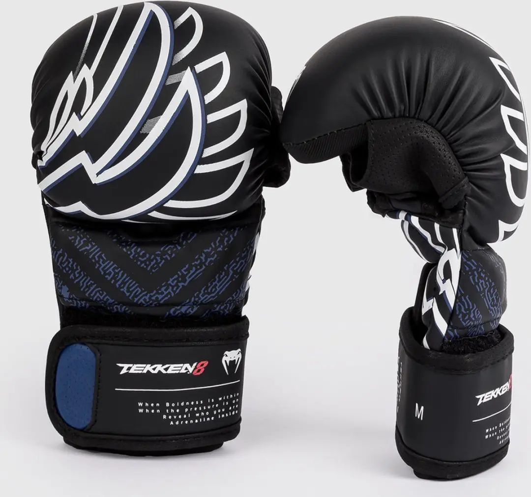 Venum x TEKKEN 8 Jin Kazama MMA Handschoenen 8 oz - Blauw/Zwart/Wit S - afbeelding 6 van 6