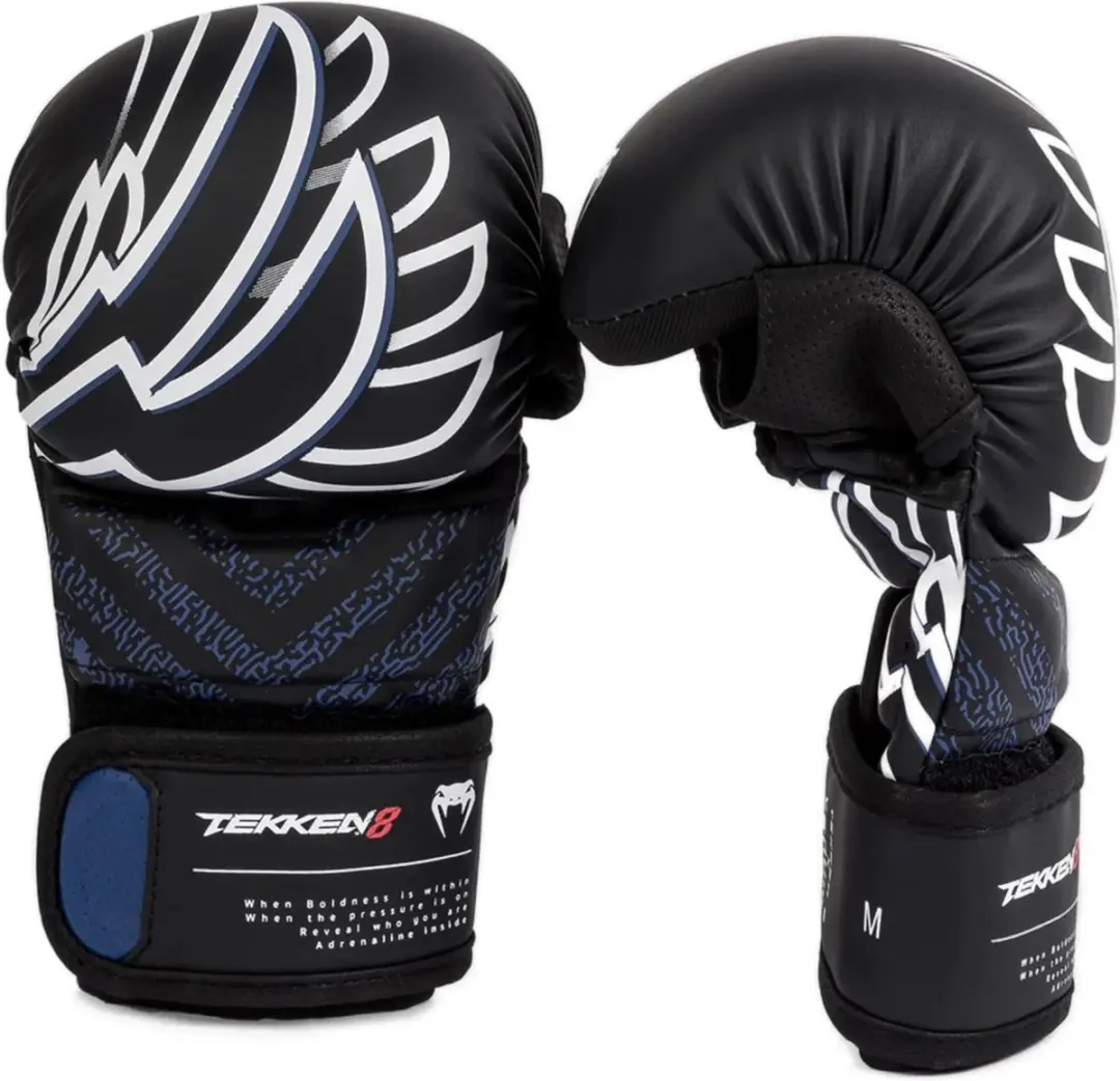 Venum x TEKKEN 8 Jin Kazama MMA Handschoenen 8 oz - Blauw/Zwart/Wit S - afbeelding 3 van 6
