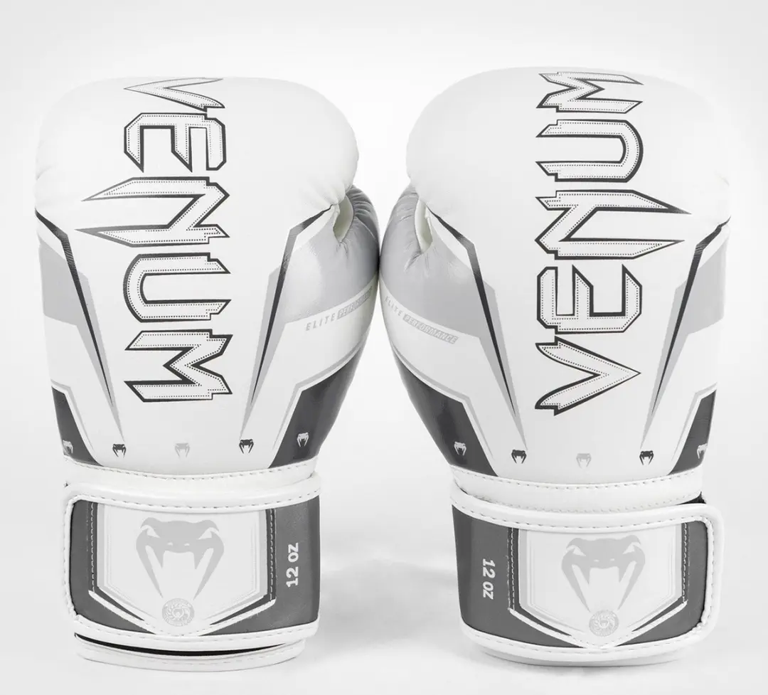 Venum Elite Evo Bokshandschoenen 14 oz - Wit/Grijs - afbeelding 6 van 6