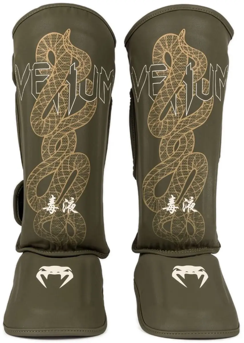 Venum Serpenti Scheenbeschermers XL - Kaki Brons Ivoor