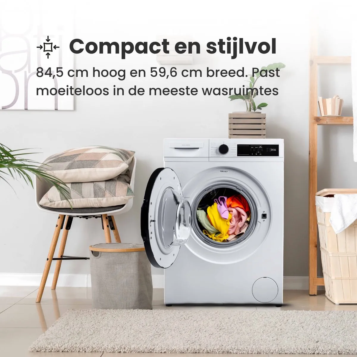 Salora WMH7245 Wasmachine 7kg 1400 RPM - Wit