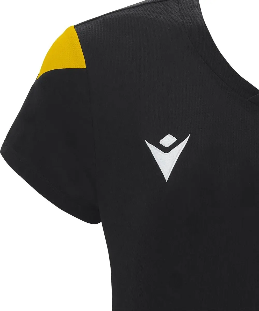 Macron Oxygen Shirt Dames Korte Mouw 3XL - Zwart/Geel