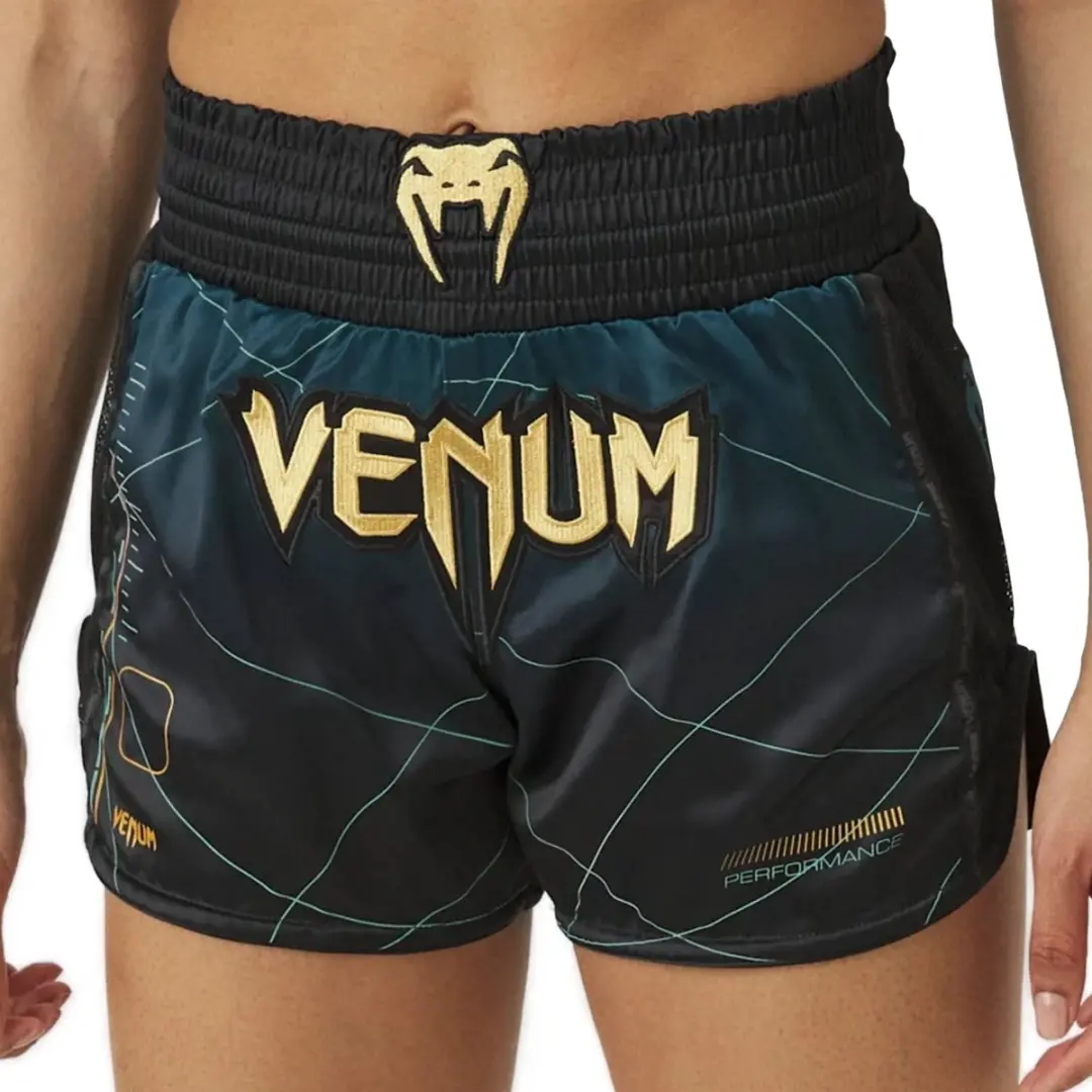 Venum Tactical XT Muay Thai Shorts S - Zwart/Bosgroen