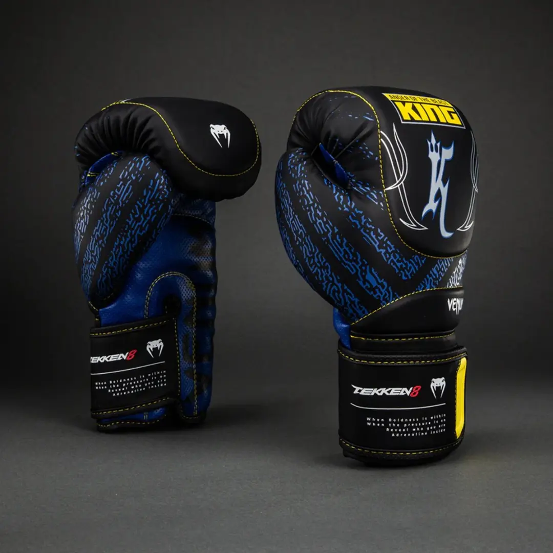 Venum x TEKKEN 8 King Bokshandschoenen 12 oz - Zwart/Geel