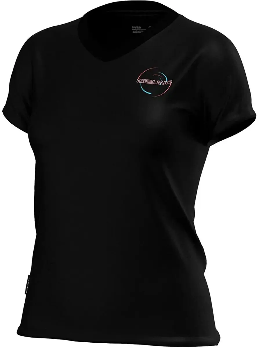Mizuno Athletic RB V-Neck T-shirt - Zwart S