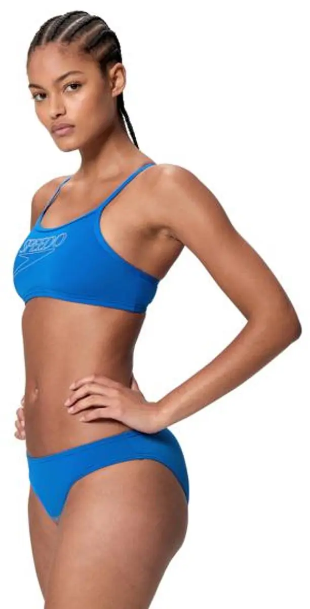Speedo Endurance Logo Dames Bikini - Blauw/Wit - One Size