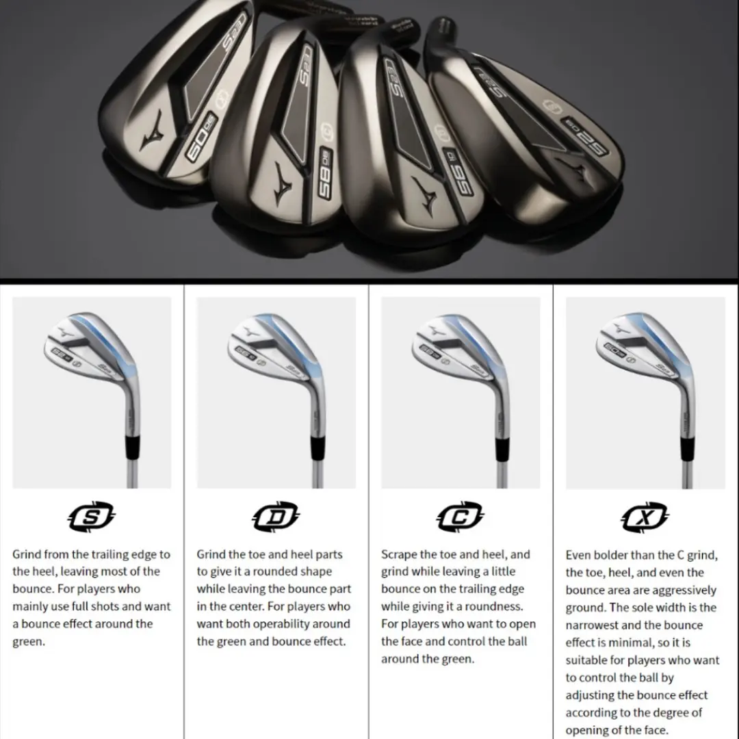 Mizuno S23 White Satin Wedge - 58° Loft - Rechtshandig