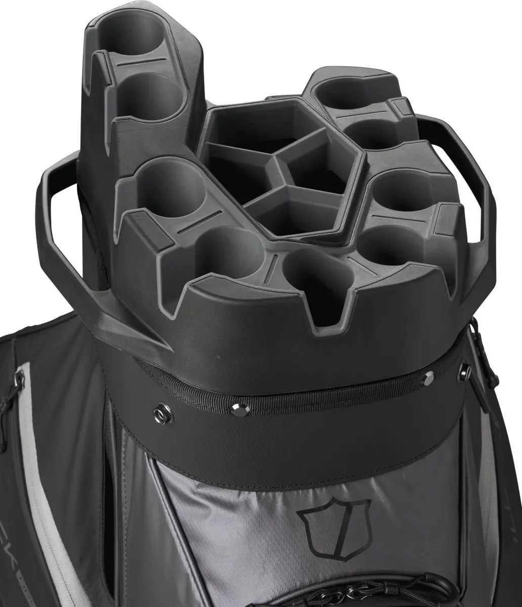 Wilson Staff I-lock Dry Golftas Cartbag - 9 Vakken - Zwart/Grijs