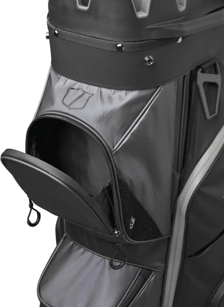 Wilson Staff I-lock Dry Golftas Cartbag - 9 Vakken - Zwart/Grijs