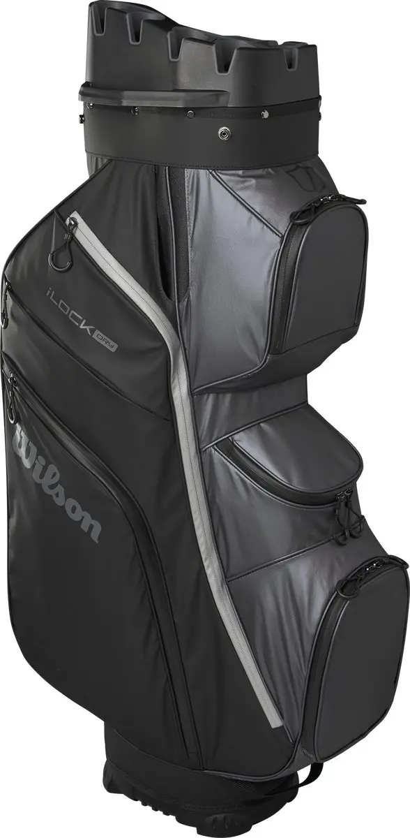 Wilson Staff I-lock Dry Golftas Cartbag - 9 Vakken - Zwart/Grijs