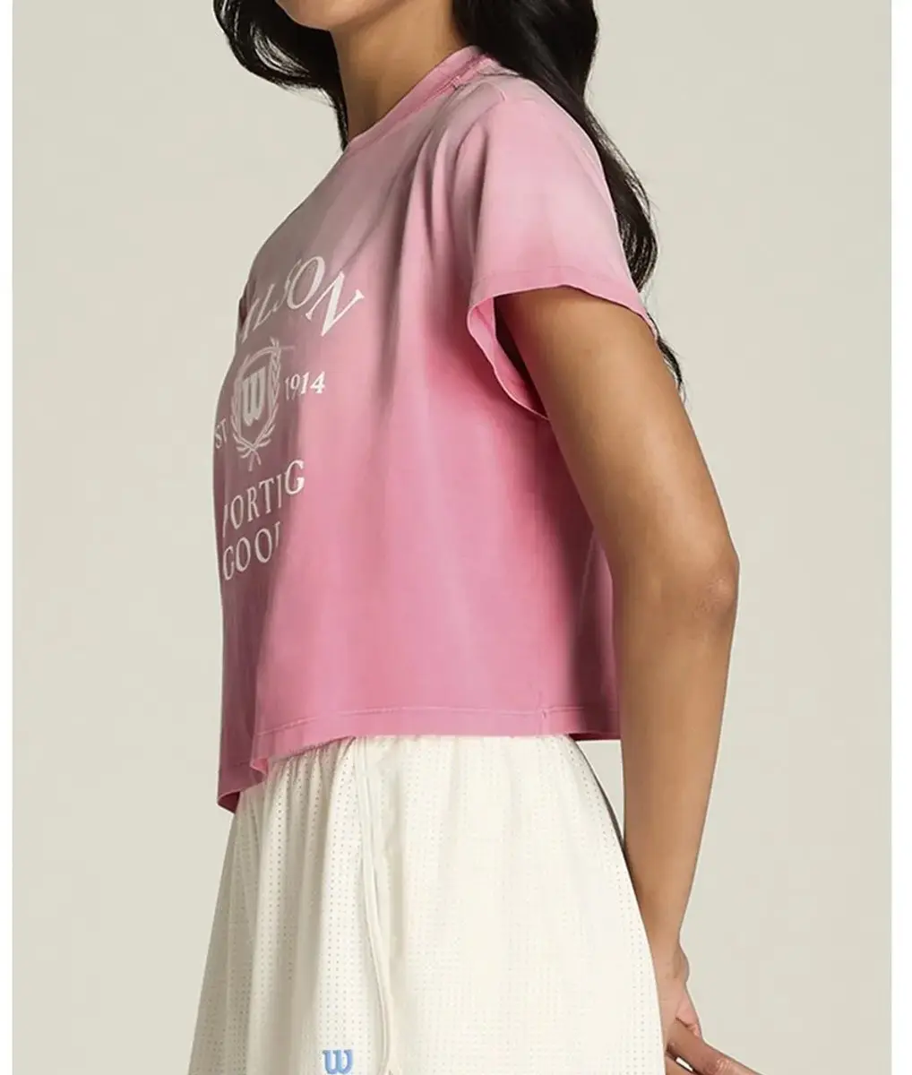 Wilson Harper Crop Vintage T-shirt - Roze L