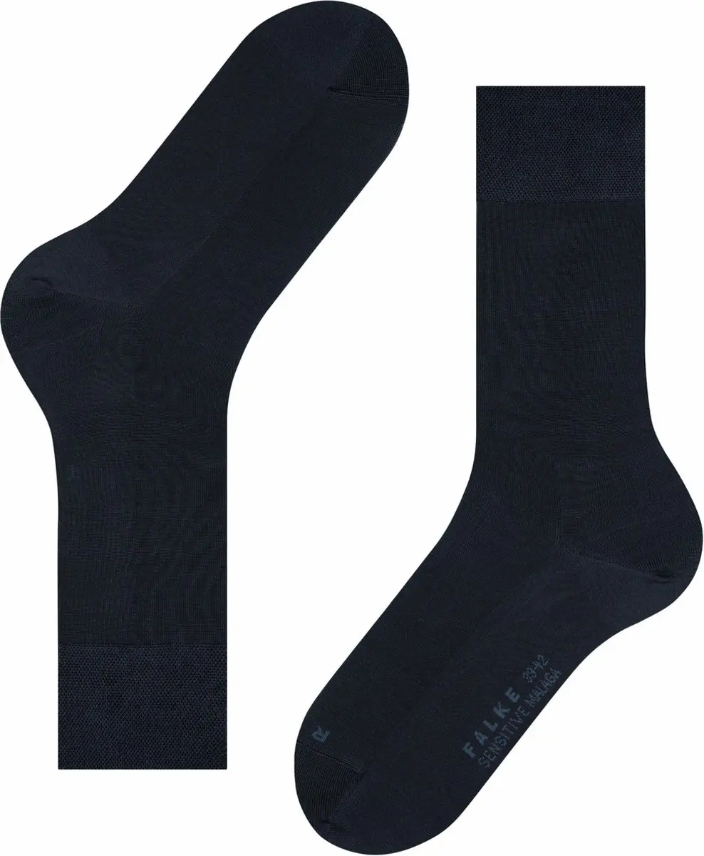 Falke Sensitive Málaga Herensokken - 47-50 - Dark Navy