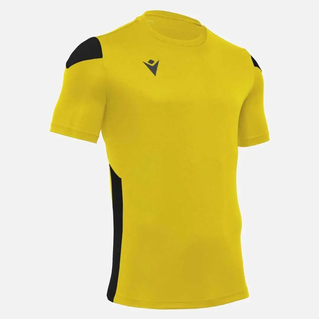 Macron Polis Shirt Korte Mouw Heren - Geel/Zwart M