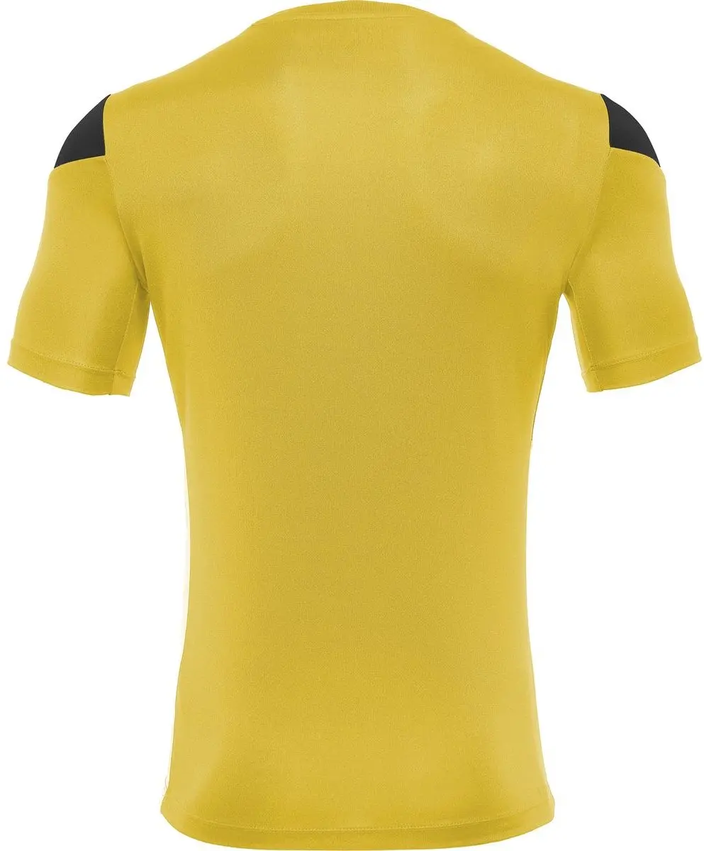 Macron Polis Shirt Korte Mouw Heren - Geel/Zwart M