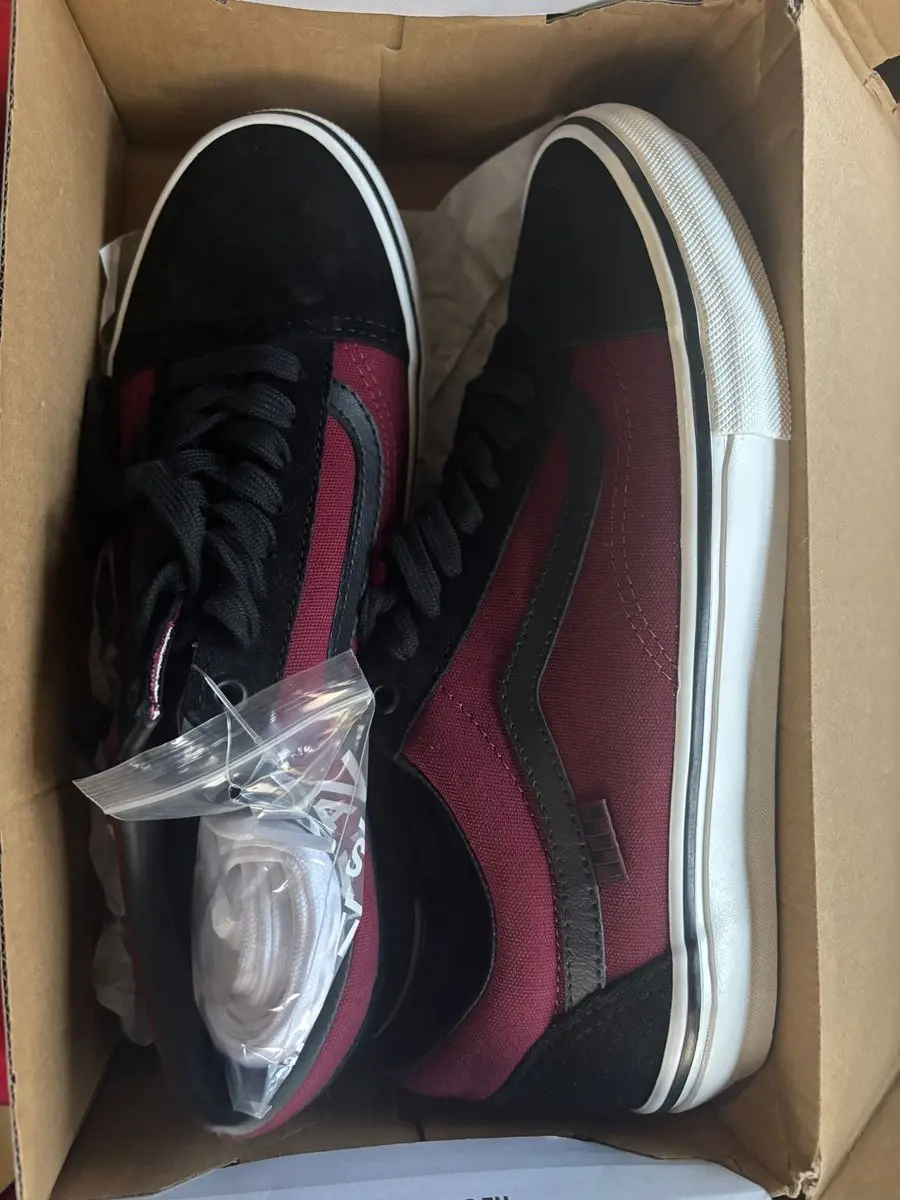 Vans Old Skool Heren Skateschoenen - Port/Zwart - 44