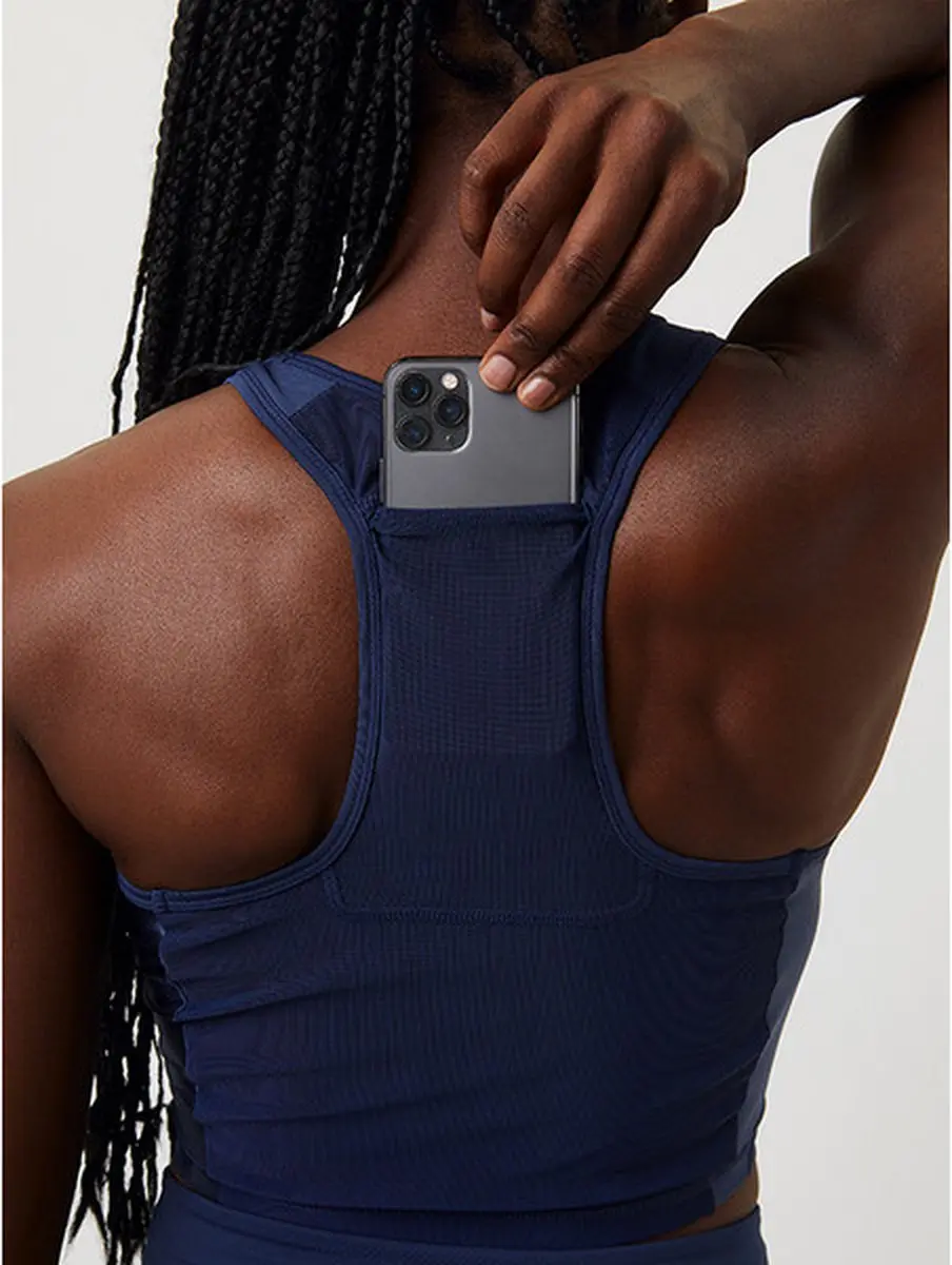 Björn Borg Crop Tank Sportshirt - Blauw