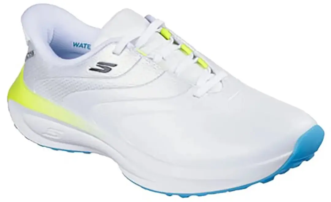 Skechers Golf Flow Si Golfschoenen 43 - Wit/Blauw/Limoengroen