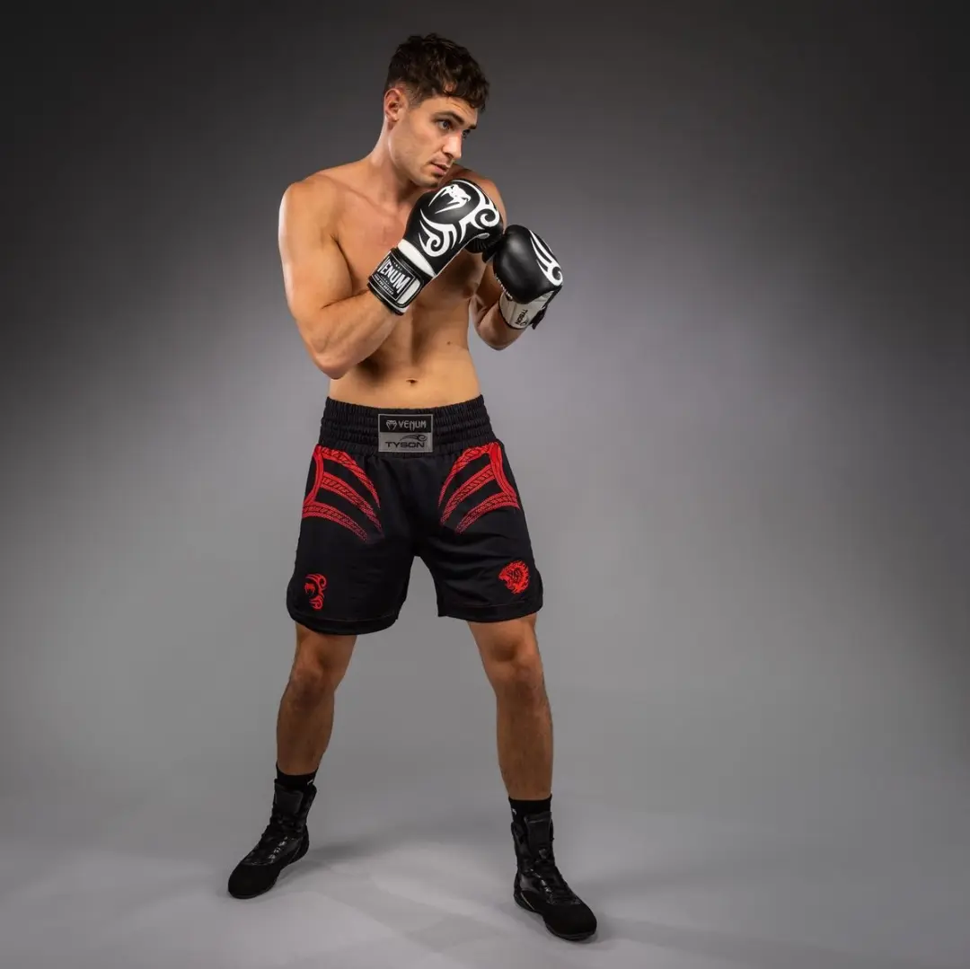 Venum Mike Tyson Tiger Boxing Shorts - Zwart/Rood S
