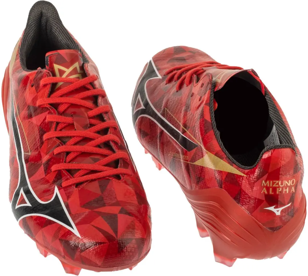 Mizuno Alpha II Elite FG Voetbalschoenen 43 - Morelia 40th Rood/Zwart/Goud