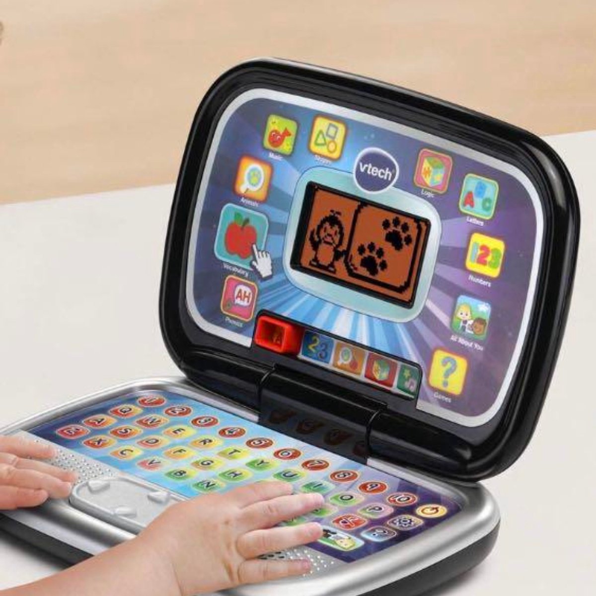 Kinderlaptop Met Muziek - Speelgoed Laptop Opvouwbaar - Kindertablet Vanaf 3 Jaar Met 10 Nummers - Educatief - Met 20 Spelletjes & 30 Nummers