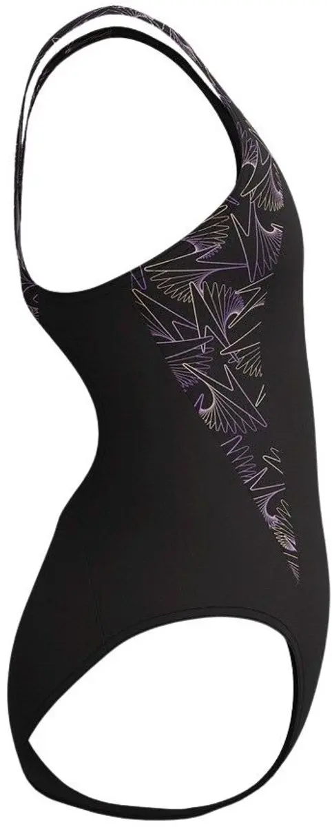 Speedo HyperBoom Splice Muscleback Meisjes Badpak - 140 - Zwart/Oranje