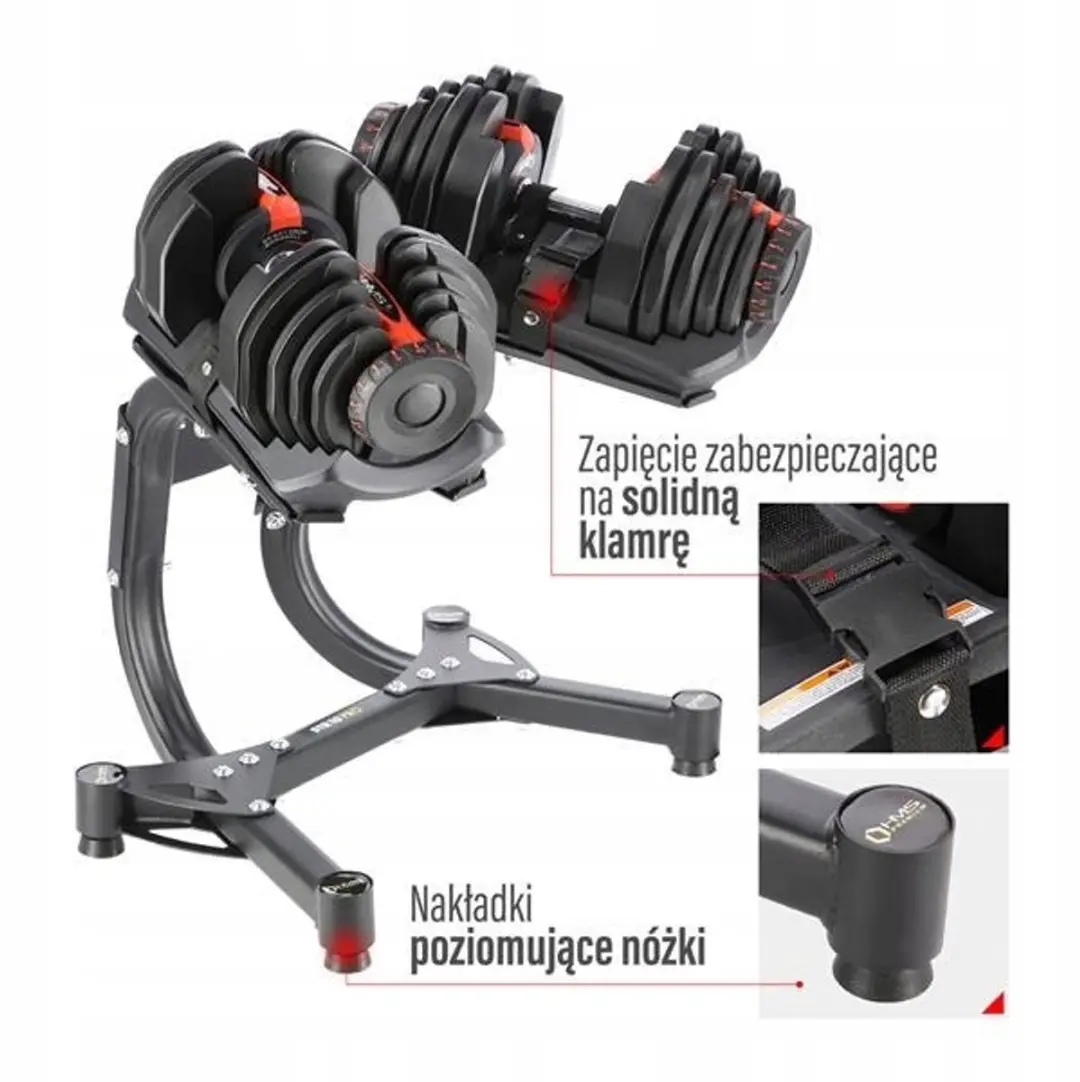 HMS Verstelbare Halsters Set SR80/STR10 - 2x 40kg - Zwart/Grijs