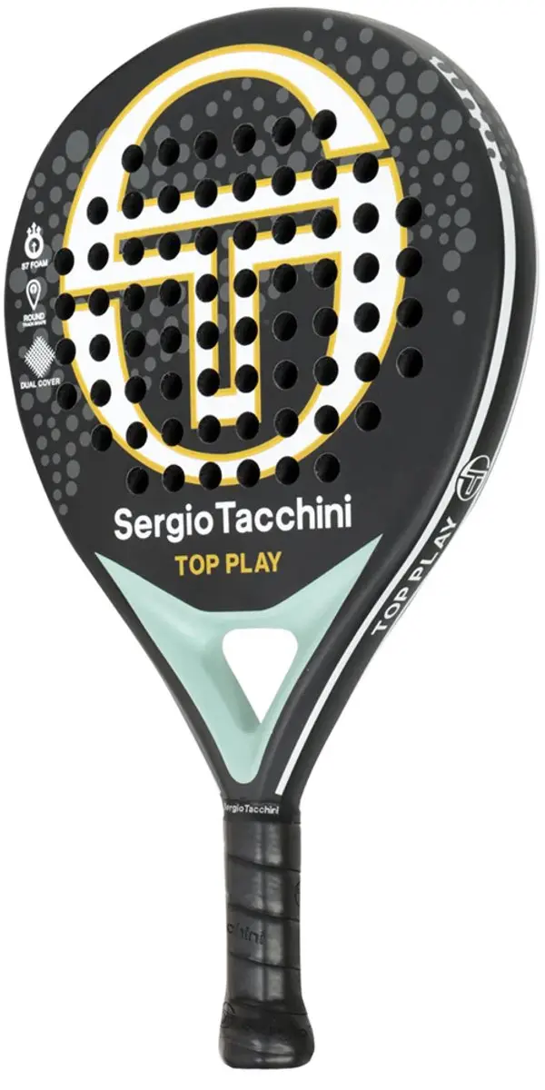 Sergio Tacchini Top Play Gold Padelracket - Zwart/Wit/Goud