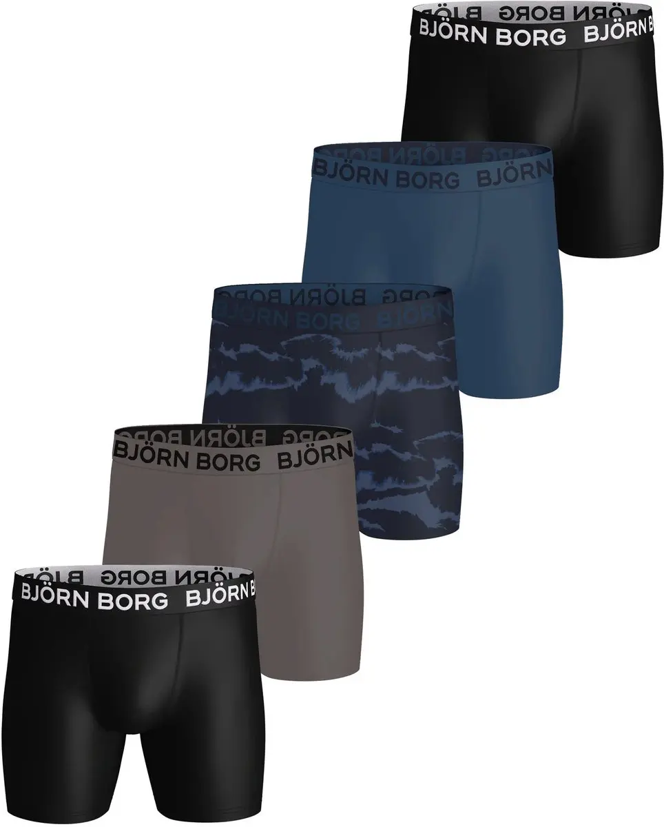 Björn Borg Heren Boxershort 5-Pack - Blauw Combi