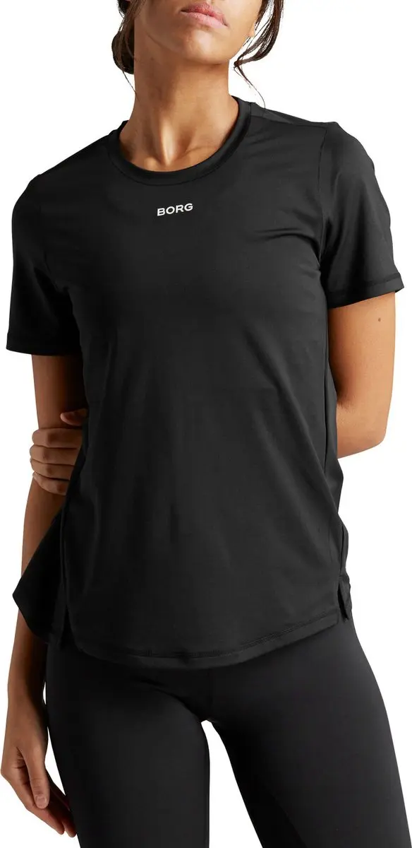 Björn Borg Dames REGULAR T-Shirt W BORG - Maat 34 - Zwart
