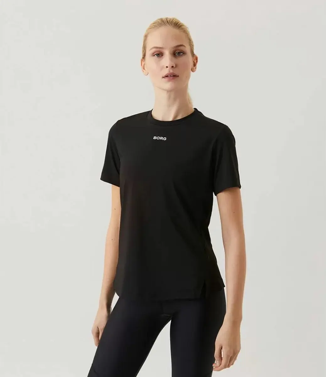 Björn Borg Dames REGULAR T-Shirt W BORG - Maat 34 - Zwart - afbeelding 6 van 6