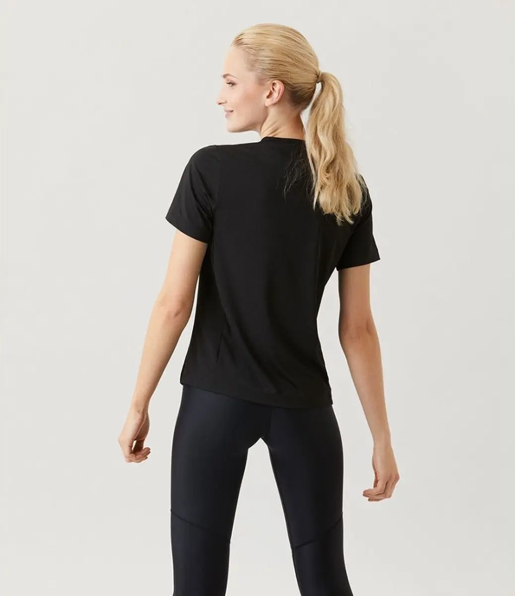 Björn Borg Dames REGULAR T-Shirt W BORG - Maat 34 - Zwart
