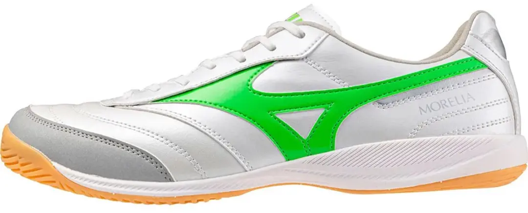 Mizuno Morelia Sala Pro In Zaalschoenen 44 - Wit/Neon Green - afbeelding 2 van 6