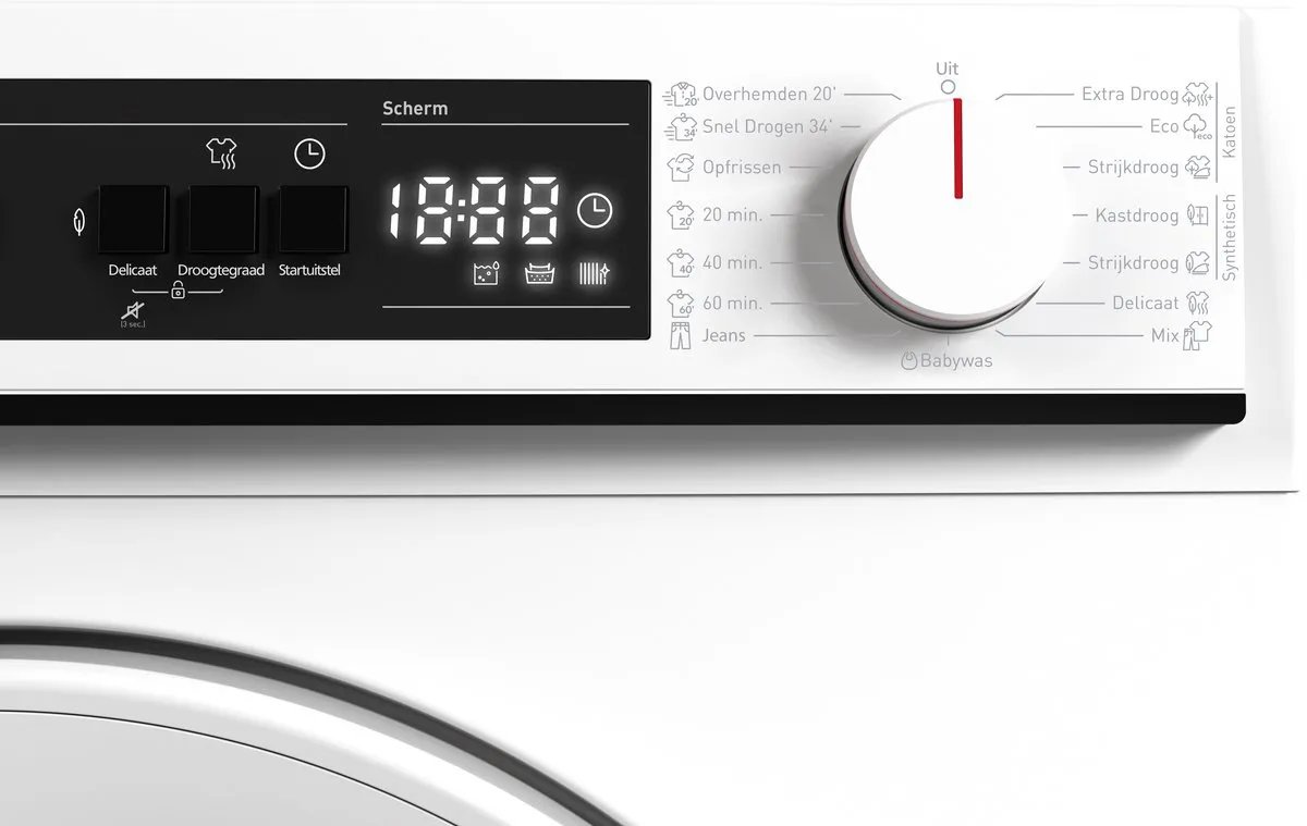 Sharp KDNHA8S6GWDBX Warmtepomp Droger 8kg - Wit