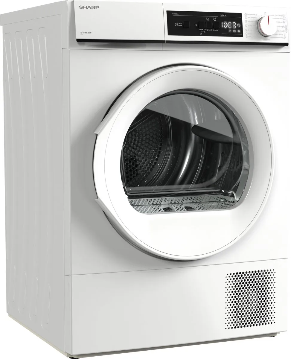 Sharp KDNHA8S6GWDBX Warmtepomp Droger 8kg - Wit