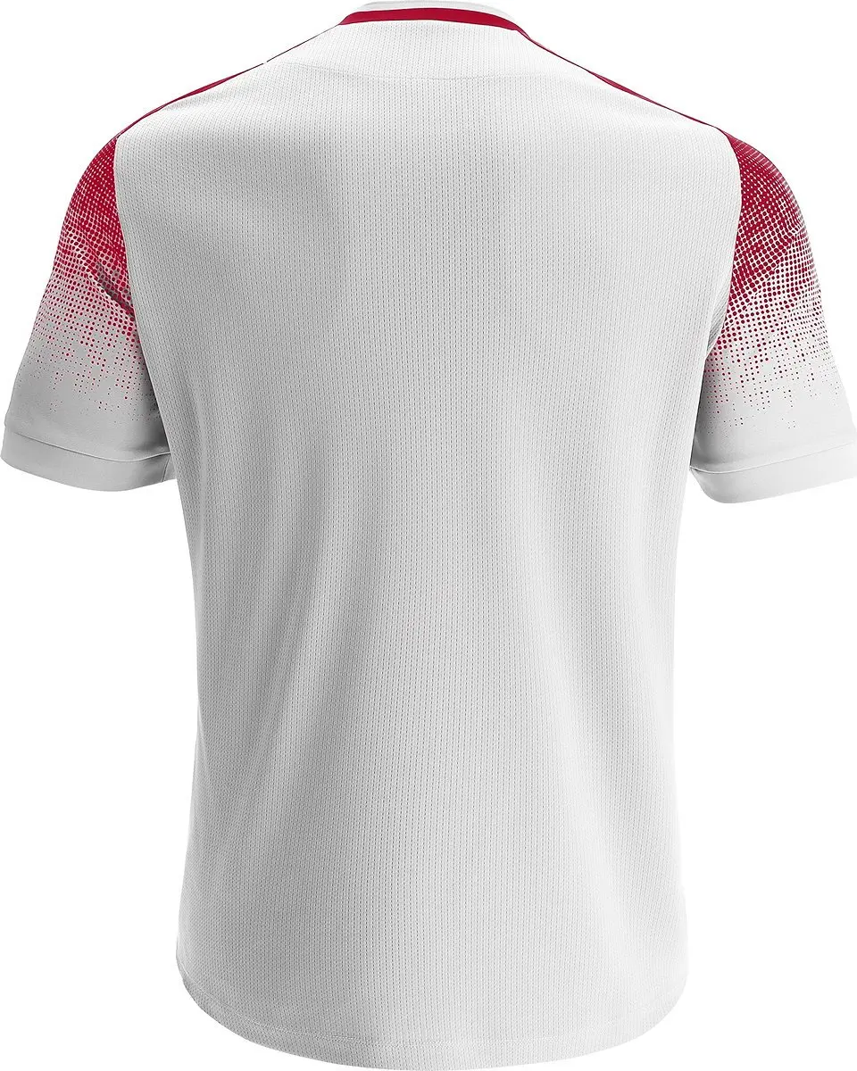 Macron Alioth Heren Shirt Korte Mouw - Rood/Wit L