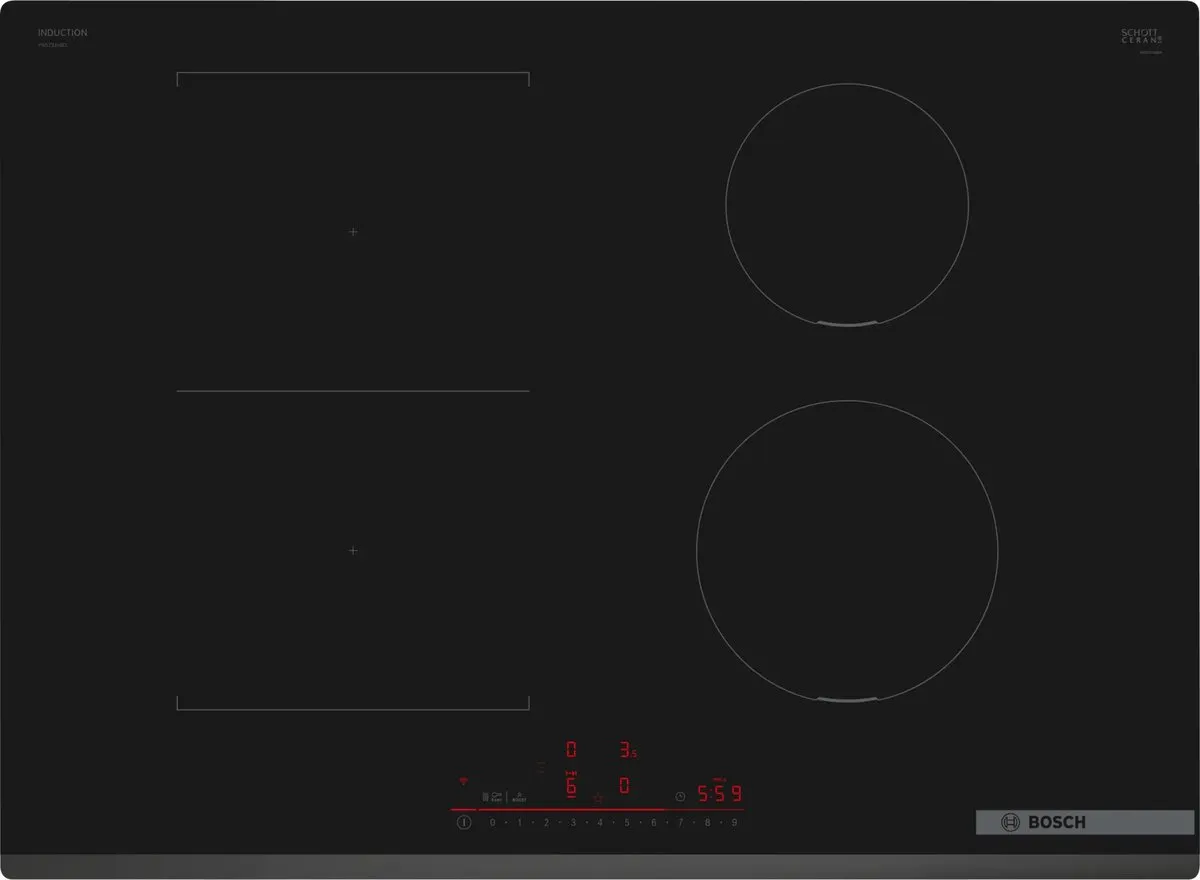 Bosch PVS731HB1E - Inductiekookplaat - 70 cm - Zwart - Sneller koken met PowerBoost -CombiZone - Home Connect