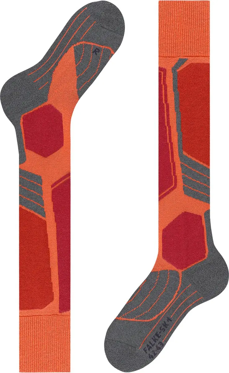 Falke SK1 Skisokken - Dikke wol - Heren - Maat 44/45 - Oranje