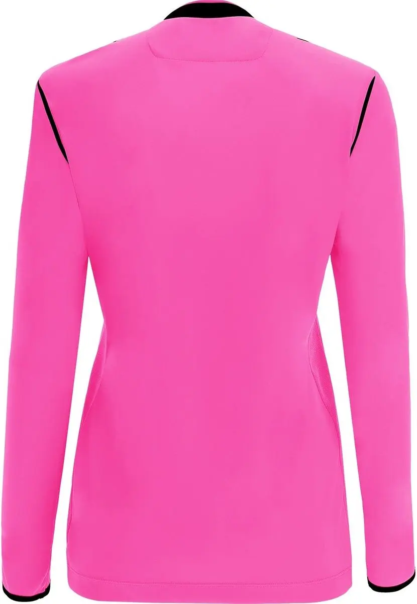 Macron Stephanie Scheidsrechtersshirt Dames - Fluoro Roze/Zwart XL