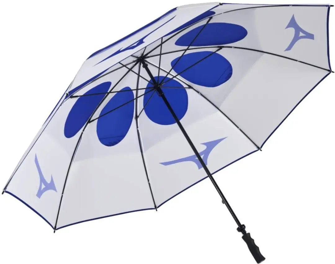 Mizuno Tour-25 Twin Canopy Golfparaplu - Blauw/Wit