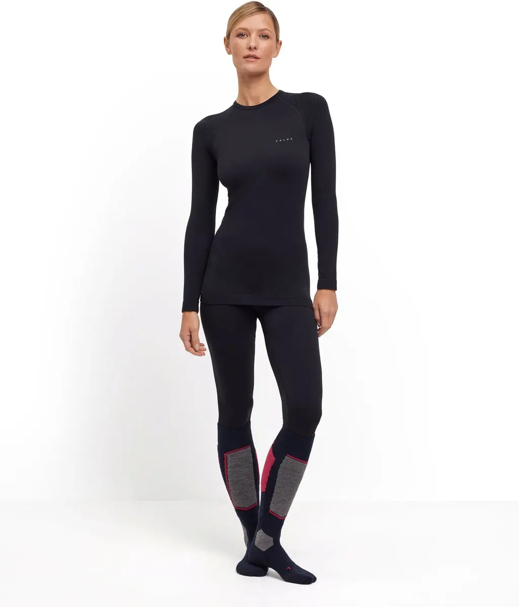 Falke Warm Longsleeved Shirt 39161 - Dames L - Zwart
