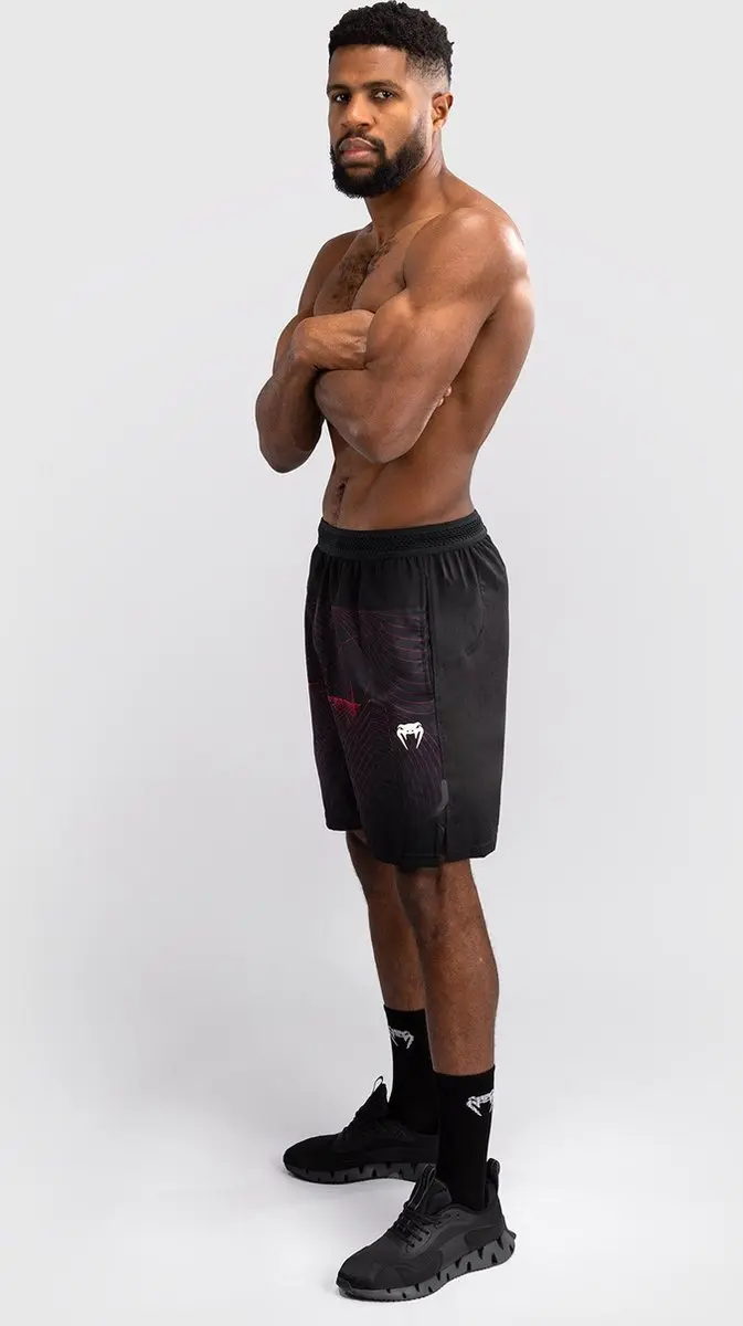 Venum G-Fit Training Shorts Diepzwart/Vuurrood S