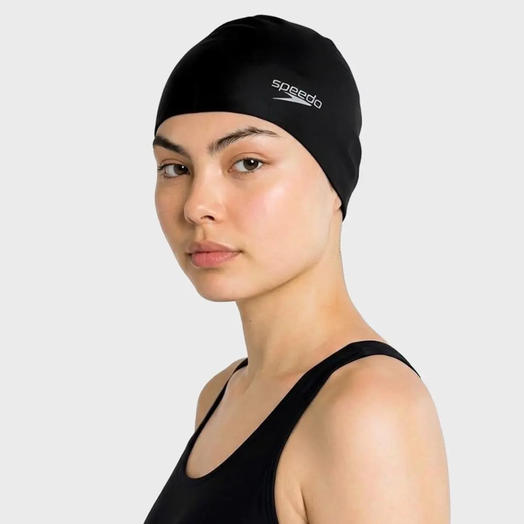 Speedo Long Hair Cap - Zwart - One size