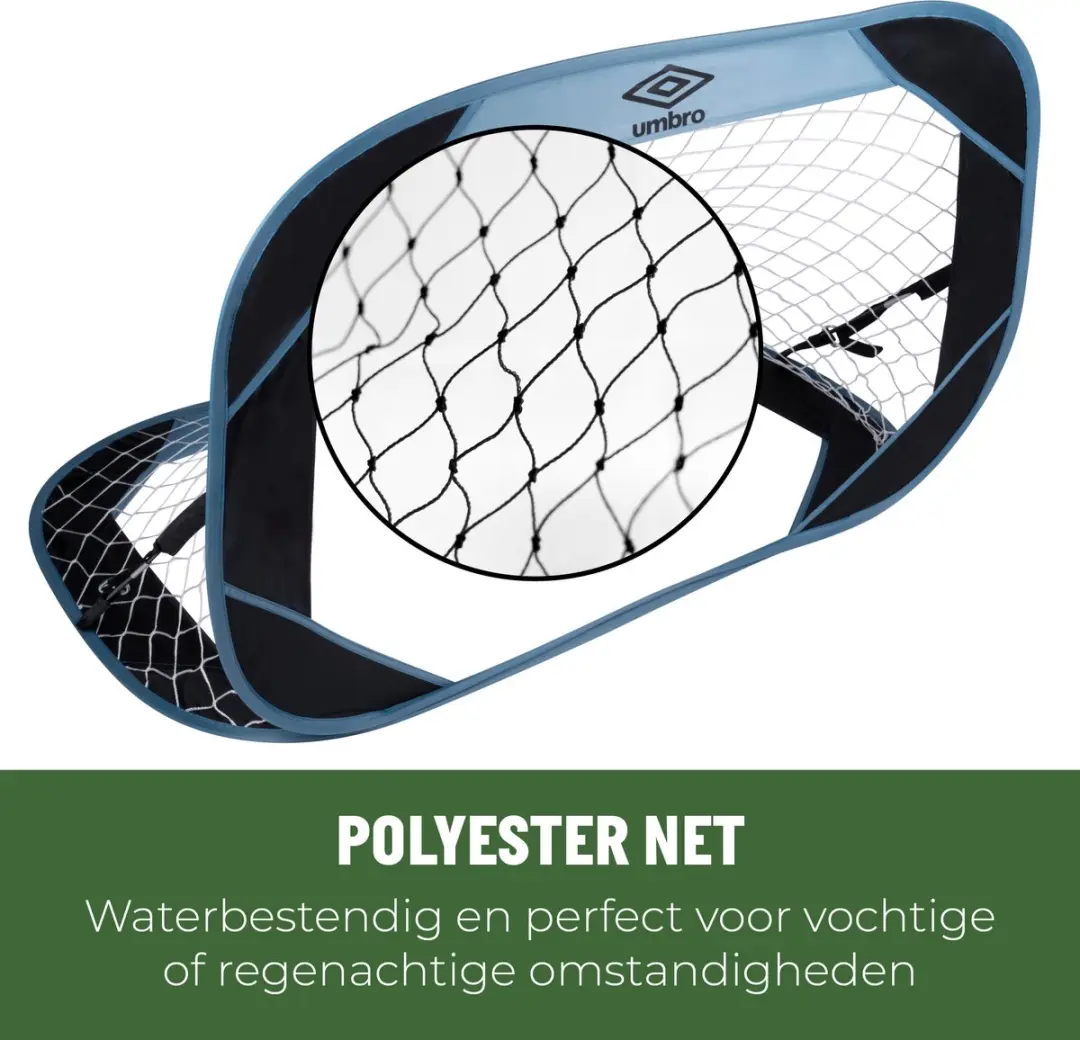 Umbro Pop Up Voetbaldoel 110x78cm - Blauw/Zwart - afbeelding 2 van 6