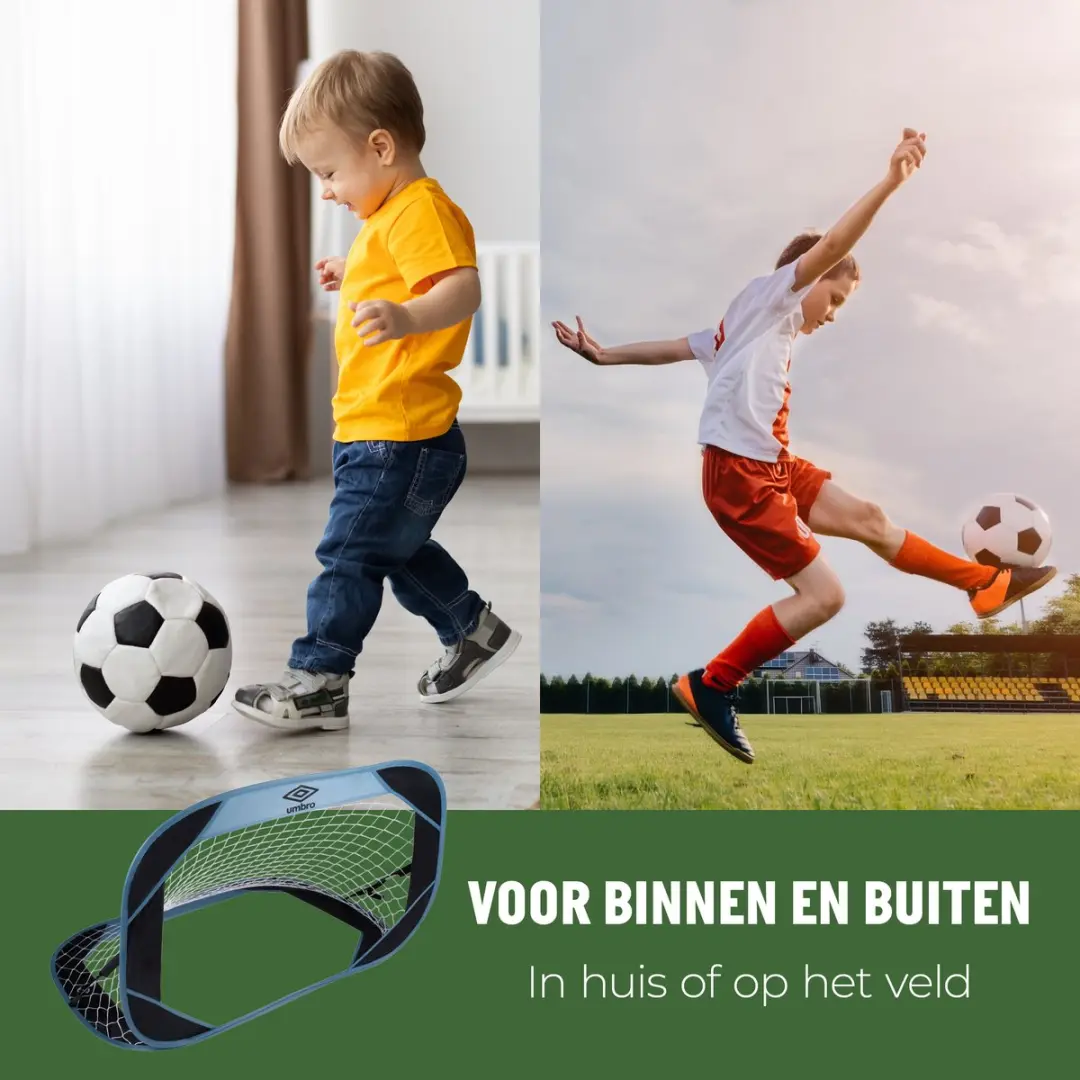 Umbro Pop Up Voetbaldoel 110x78cm - Blauw/Zwart - afbeelding 5 van 6
