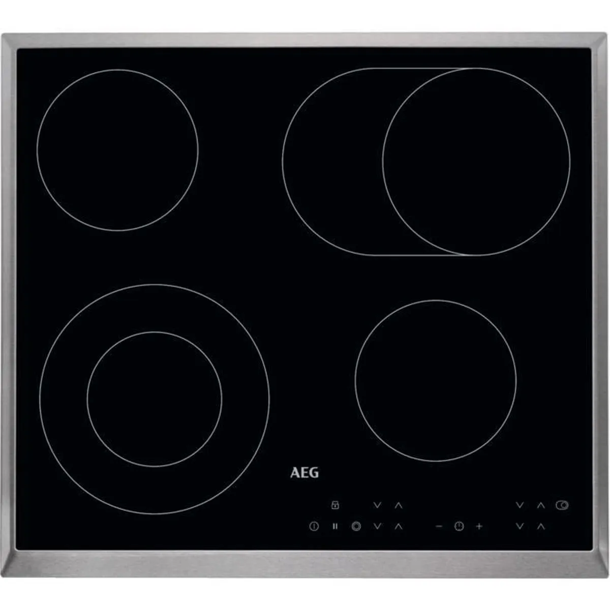 AEG HK634060XB Inbouw Keramische Kookplaat 60cm - 4 Zones - Zwart