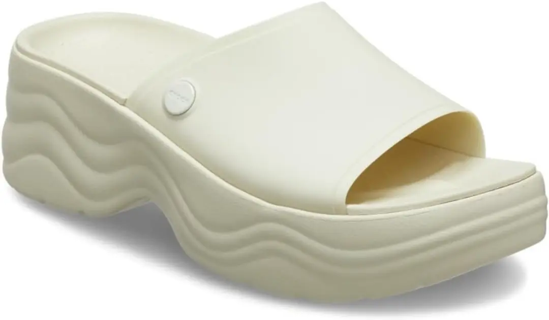 Crocs Skyline Dames Platform Klapki - Bone - Maat 39-40 - afbeelding 2 van 3