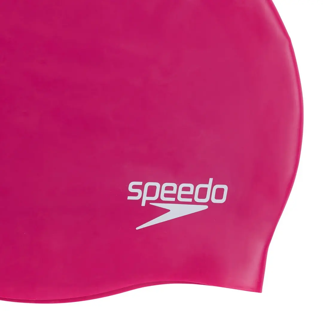 Speedo Plain Moulded Silicone Cap - Roze