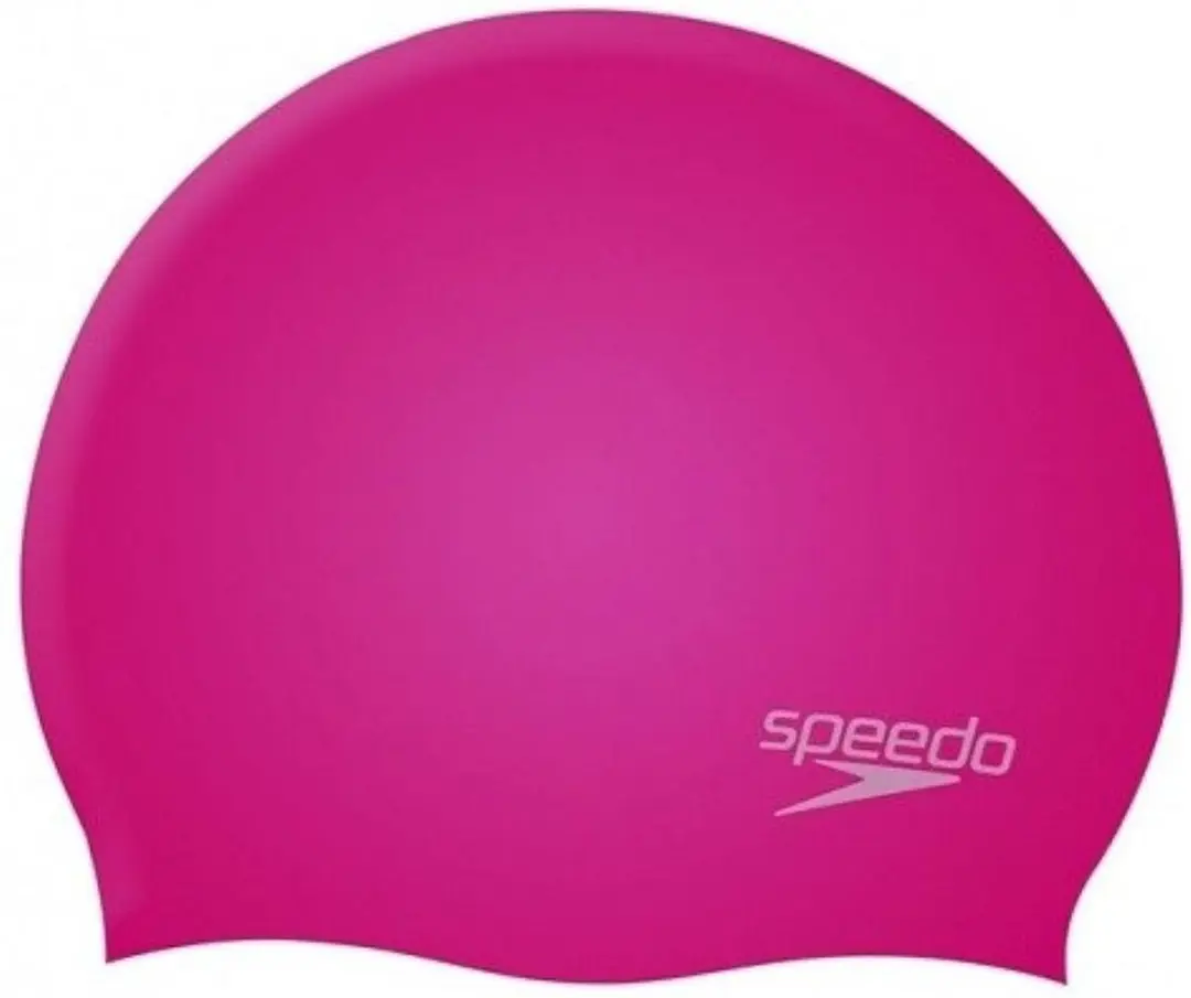 Speedo Plain Moulded Silicone Cap - Roze