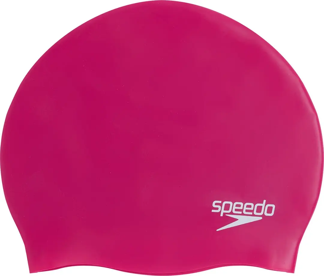 Speedo Plain Moulded Silicone Cap - Roze