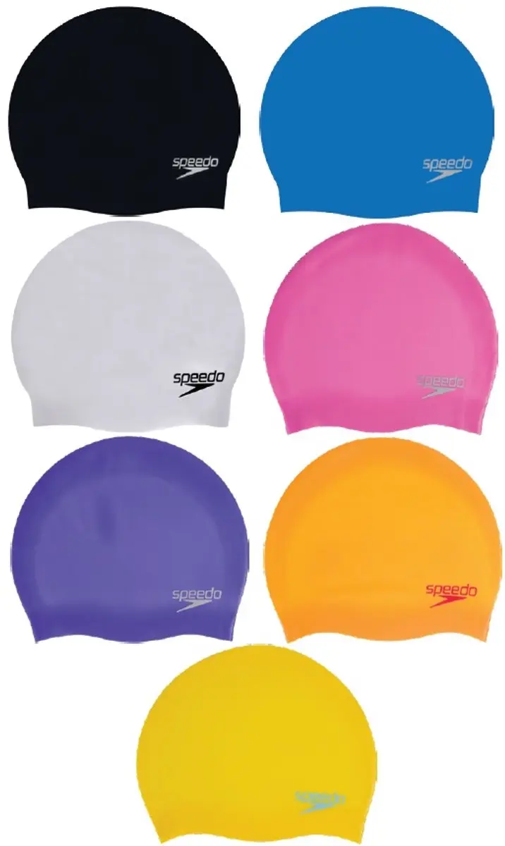 Speedo Plain Moulded Silicone Cap - Roze